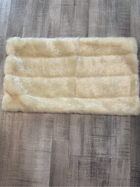 Legacy by Ryan Company Faux Fur Decorative Throw Pillow Cover Cream Ivory 10x18